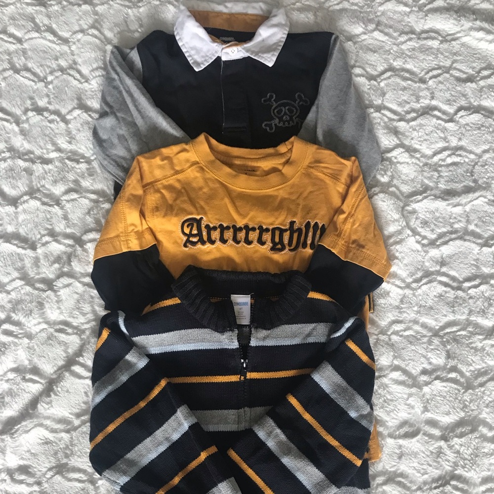 Gymboree boys pirate shirts & sweater